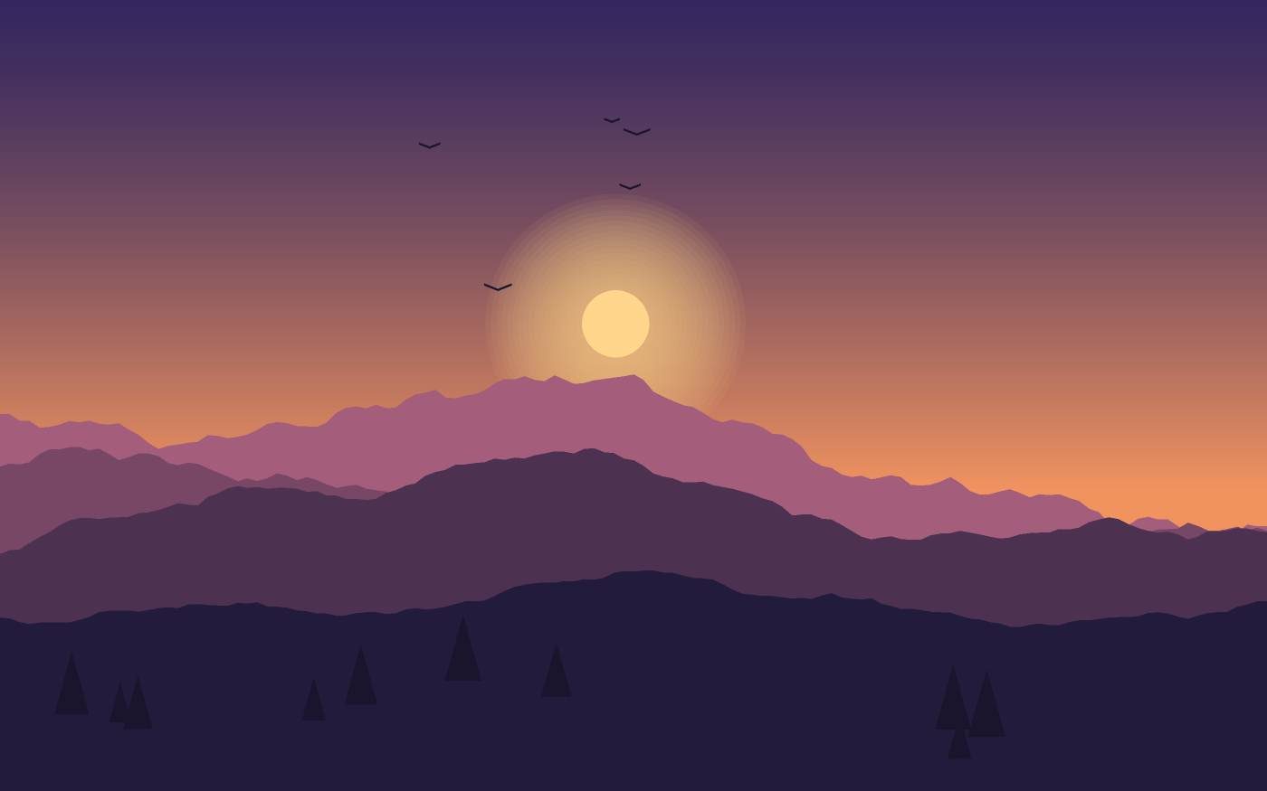 Ilustrace krajiny