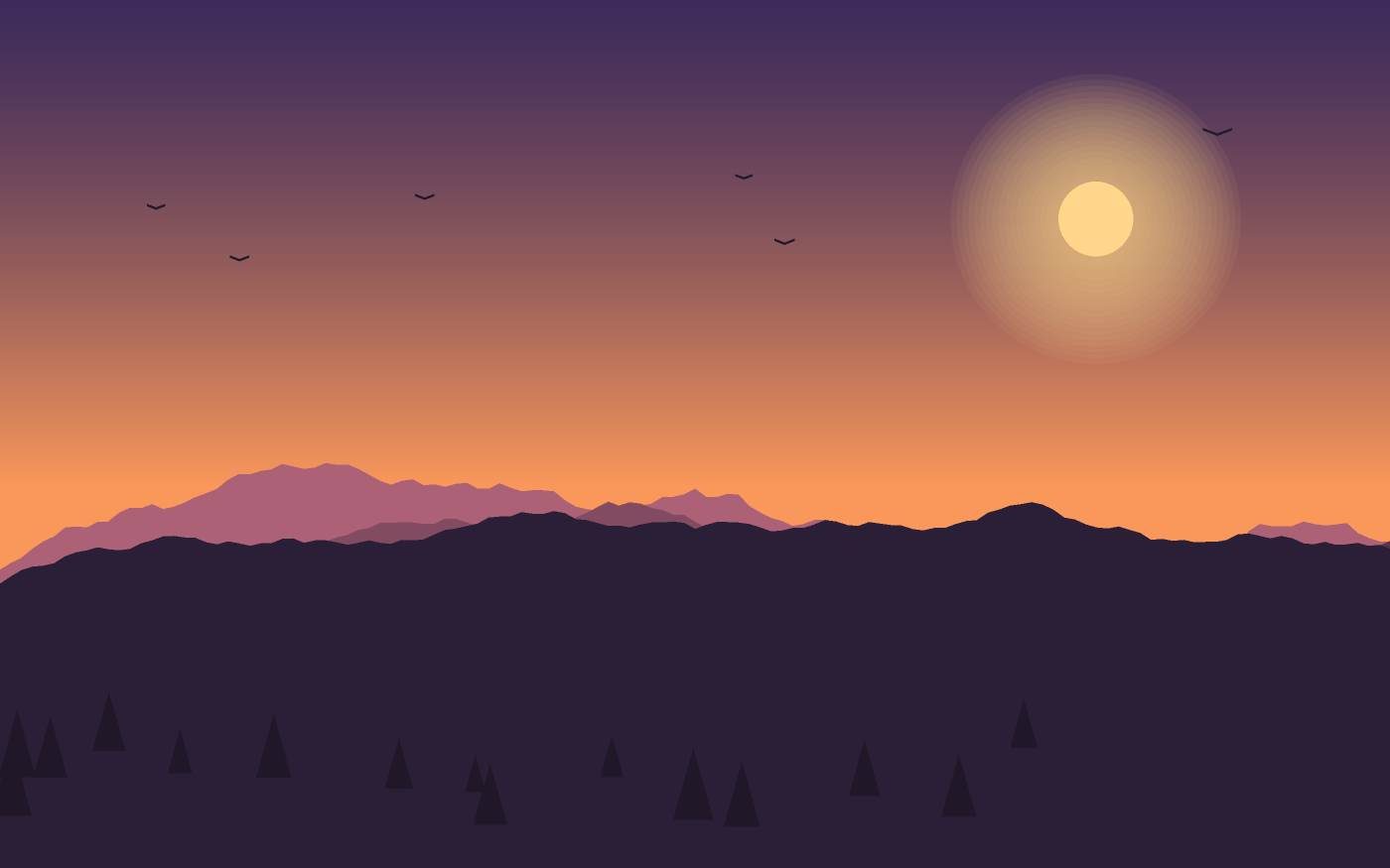 Illustrazione di un paesaggio