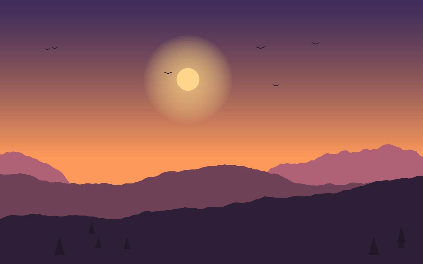 Illustrazione di un paesaggio